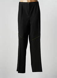 Pantalon larg închidere cu fermoar sub clapetă cu nasturi talie înaltă verde JEAN DELFIN femme
