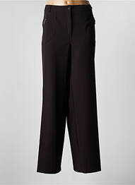Pantalon larg închidere cu fermoar sub clapetă cu nasturi mărime normală maro ATLANTA femme