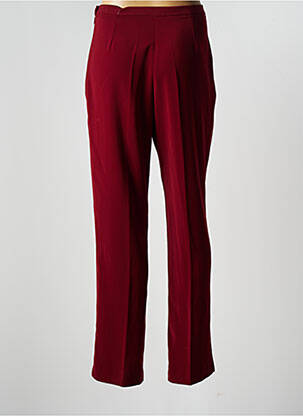 Pantalon drept țesătură crep talie înaltă roșu MAXIME femeie