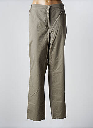Pantalon drept elasticitate talie înaltă verde PIONIER femeie