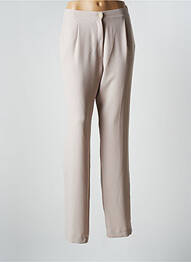 Pantalon drept țesătură crep talie înaltă bej ANNE KELLY femme