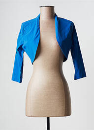 Bolero efect material satinat albastru NANA BAILA femeie