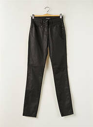 Pantalon slim țesătură acoperită mărime normală negru CARLA KOPS femme