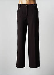 Pantalon drept închidere cu fermoar sub clapetă cu nasturi mărime normală maro ATLANTA femme