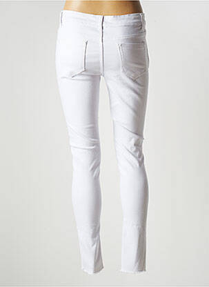 Pantalon slim conic mărime normală alb NINA CARTER femeie