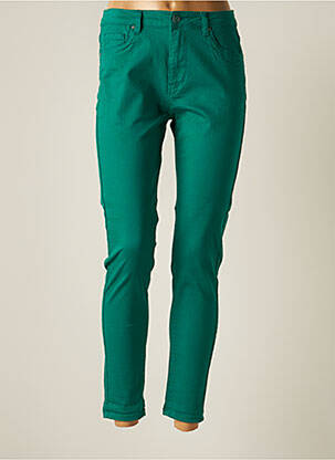 Pantalon slim verde NINA CARTER femeie