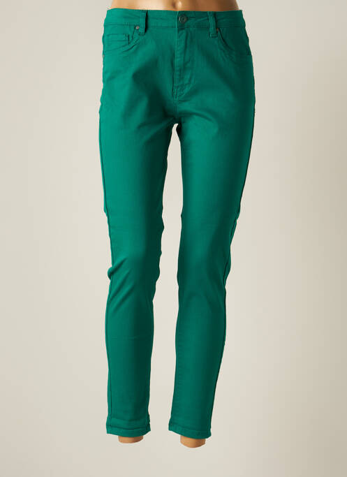 Pantalon slim verde NINA CARTER femeie