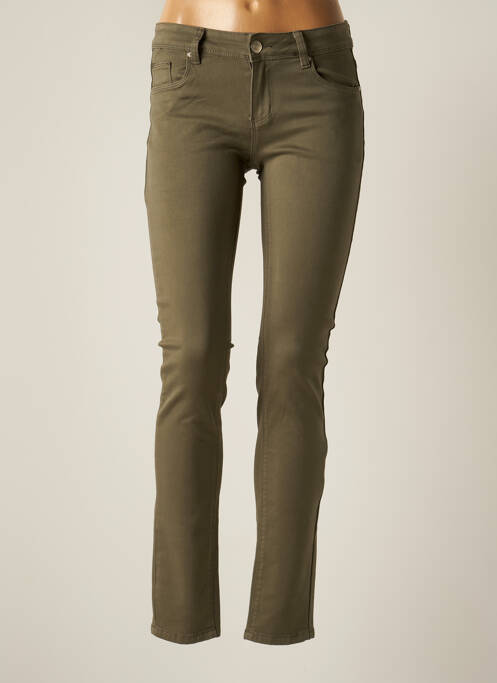 Pantalon slim verde R.DISPLAY femeie