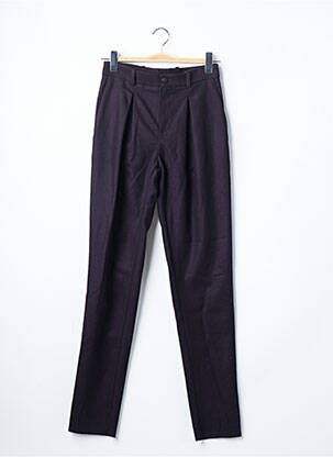 Pantalon drept croială morcov talie înaltă roșu AZZARO femeie