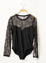 Body de lenjerie efect material satinat negru VALEGE femme