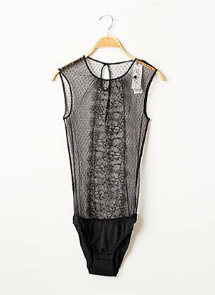Body de lenjerie efect material satinat negru VALEGE femeie