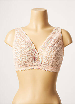 Sutien efect material satinat top triunghiuri roz PRINCESSE TAM-TAM femeie