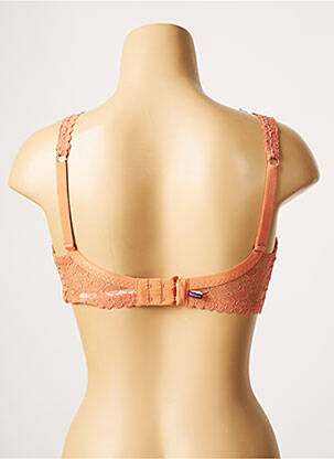 Sutien efect material satinat top triunghiuri portocalie PRINCESSE TAM-TAM femeie