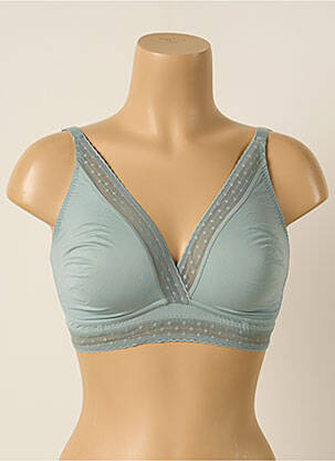 Sutien fără armatură sutien cupe întregi cu decolteu înalt albastru PRINCESSE TAM-TAM femme
