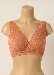 Sutien efect material satinat top triunghiuri portocaliu PRINCESSE TAM-TAM femeie
