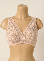 Sutien efect material satinat top triunghiuri roz PRINCESSE TAM-TAM femeie