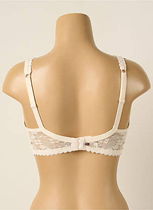 Sutien efect material satinat top triunghiuri bej PRINCESSE TAM-TAM femeie