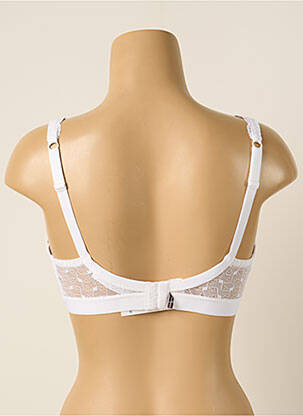 Sutien efect material satinat top triunghiuri alb PRINCESSE TAM-TAM femeie
