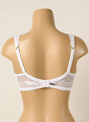 Sutien efect material satinat top triunghiuri alb PRINCESSE TAM-TAM femeie
