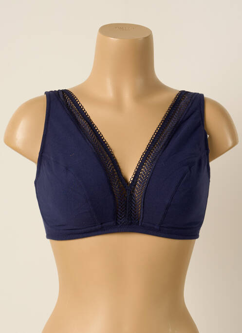 Sutien fără armatură sutien cupe întregi cu decolteu înalt albastru PRINCESSE TAM-TAM femme