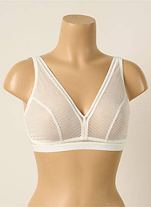 Sutien efect material satinat top triunghiuri alb PRINCESSE TAM-TAM femeie