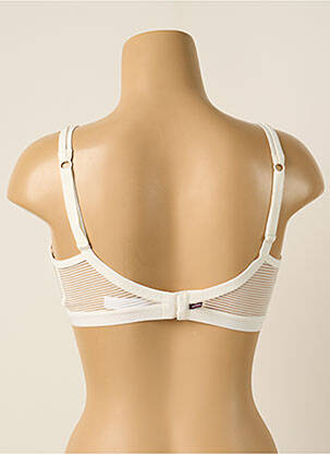 Sutien efect material satinat top triunghiuri alb PRINCESSE TAM-TAM femeie