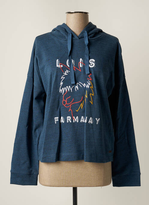 Hanorac cu glugă albastru LOIS femeie