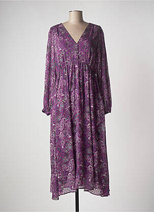 Rochie lungă mâneci lungi mâneci lungi violet SALSA femeie