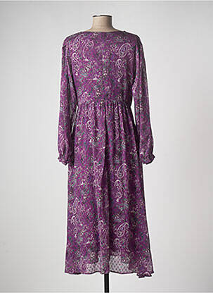 Rochie lungă mâneci lungi mâneci lungi violet SALSA femeie