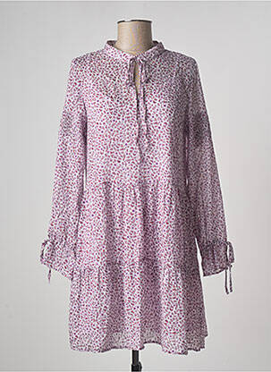 Rochie scurtă croială evazată mâneci lungi violet SALSA femeie