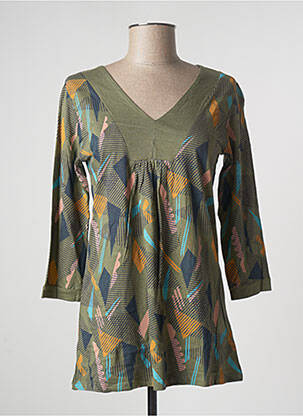 Tunică mâneci lungi verde BLANCHEPORTE femeie