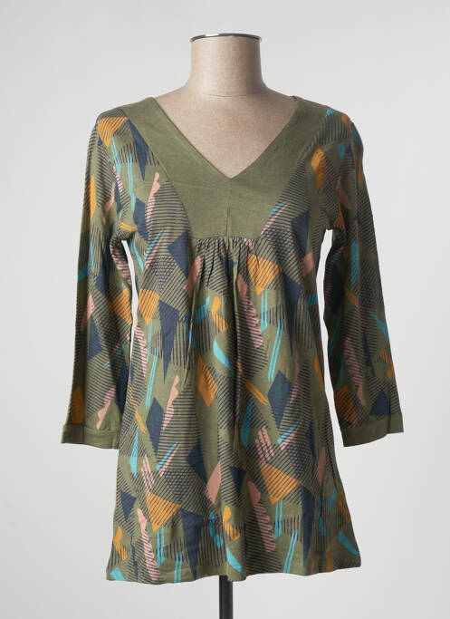 Tunică mâneci lungi verde BLANCHEPORTE femeie