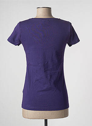 Tricou serigrafie flockată mâneci scurte violet PORSCHE femeie