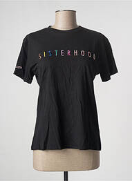 Tricou elasticitate mâneci scurte negru LAAGAM femme