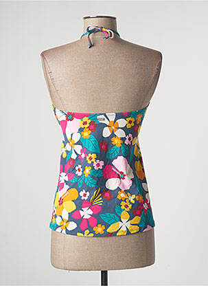 Top de baie efect material satinat roz CHERRY BEACH femeie