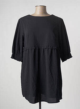 Rochie midi croială fluidă mâneci 3/4 negru BLANCHEPORTE femeie