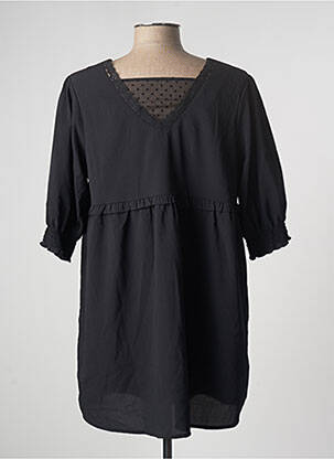 Rochie midi croială fluidă mâneci 3/4 negru BLANCHEPORTE femeie