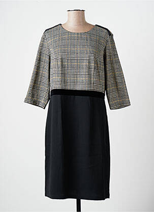 Rochie midi mâneci 3/4 mâneci 3/4 negru DIANE LAURY femeie