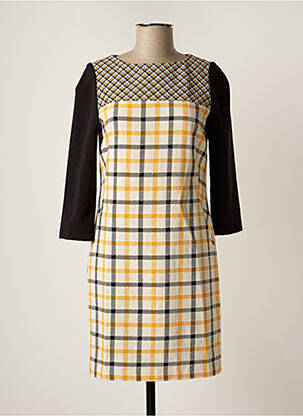 Rochie scurtă mâneci 3/4 mâneci 3/4 galben TRUSSARDI JEANS femme