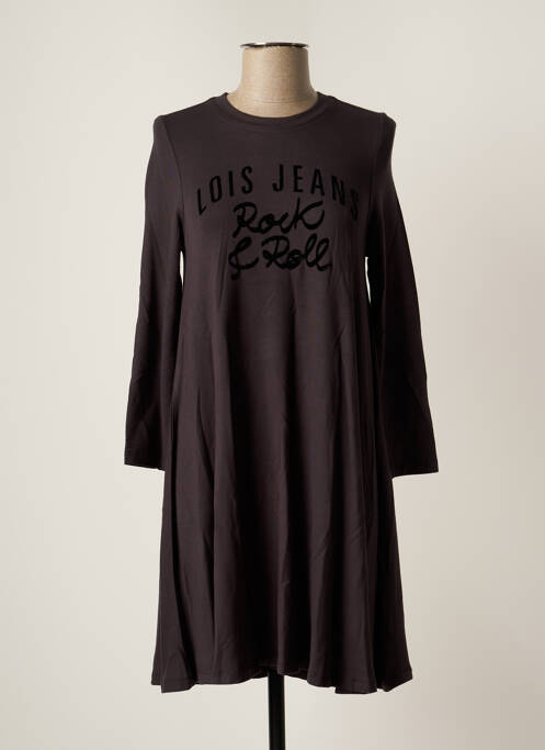 Rochie midi mâneci lungi mâneci lungi gri LOIS femme