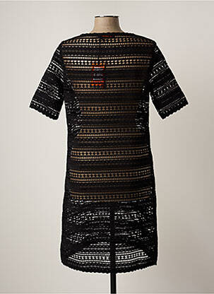 Rochie midi mâneci scurte mâneci scurte negru TRUSSARDI JEANS femeie