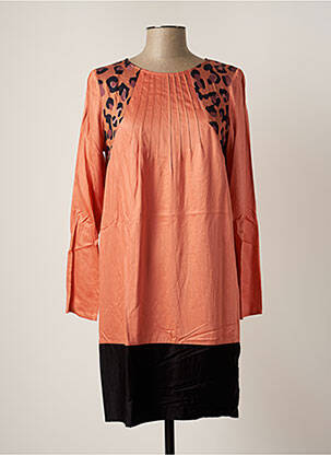 Rochie midi portocaliu TRUSSARDI JEANS femeie