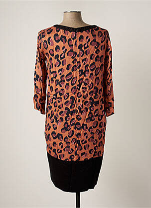 Rochie midi mâneci 3/4 mâneci 3/4 portocalie TRUSSARDI JEANS femeie