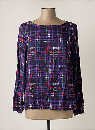 Bluză țesătură poplin mâneci lungi violet TRUSSARDI JEANS femeie