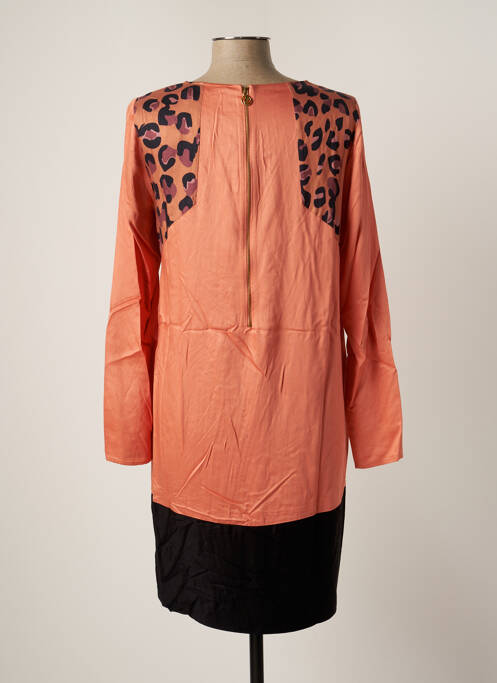 Rochie midi portocaliu TRUSSARDI JEANS femeie