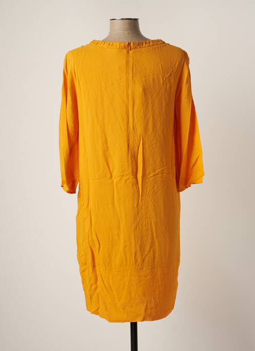 Rochie midi galben TRUSSARDI JEANS femeie