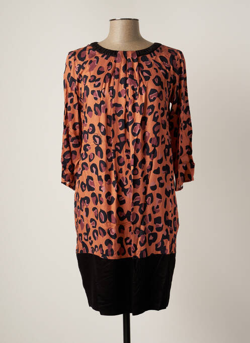 Rochie midi portocaliu TRUSSARDI JEANS femeie