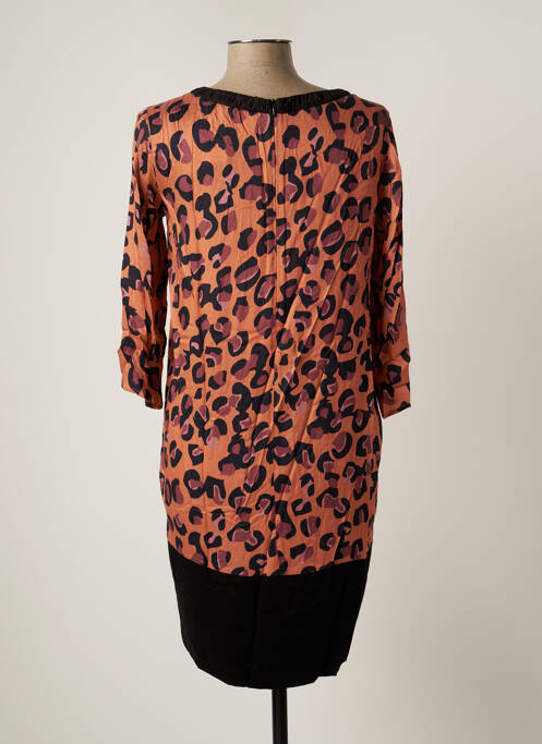 Rochie midi portocaliu TRUSSARDI JEANS femeie