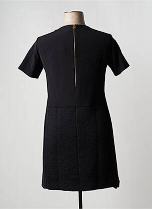 Rochie scurtă închidere cu fermoar la spate mâneci scurte negru TRUSSARDI JEANS femeie
