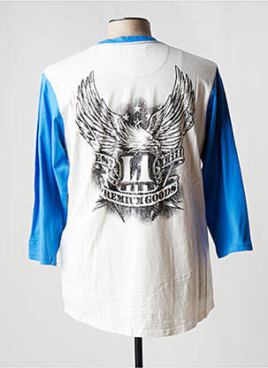Tricou croială cambrată mâneci 3/4 alb L1 PREMIUM GOODS bărbat